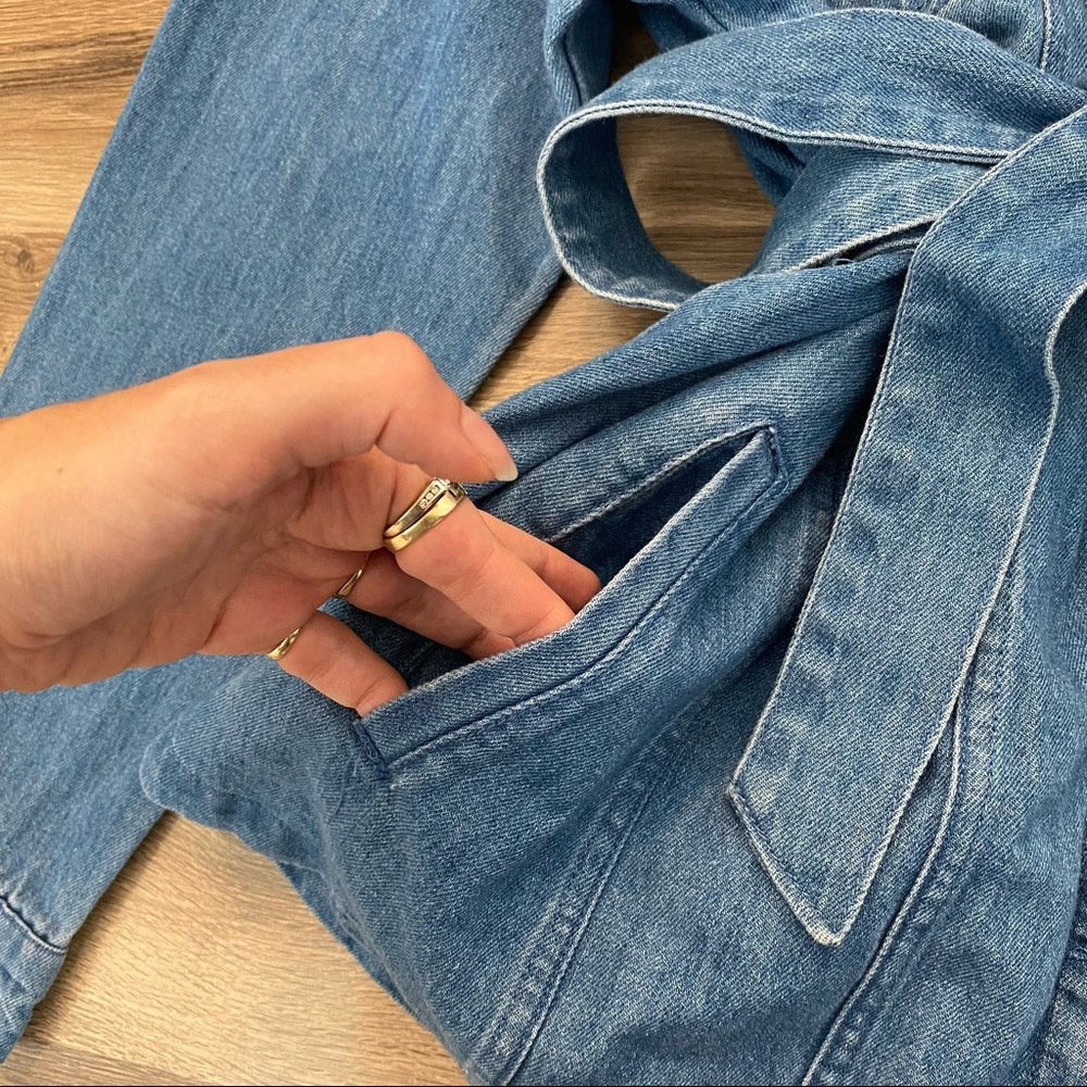 Who What Wear Denim Belted Jacket - Picture 6 of 6